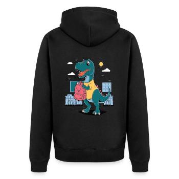 100th Day Of School 100 Day Of School Kids - Unisex Premium Organic Zip Hoodie - black - Back - Nico (187cm)
