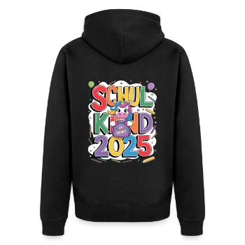 School Child 2025 School Enrollment Back to School - Unisex Premium Organic Zip Hoodie - black - Back - Nico (187cm)