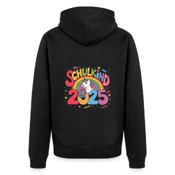 School Child 2025 School Enrollment Back to School - Unisex Premium Organic Zip Hoodie - black - Back - Nico (187cm)