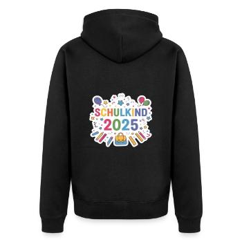School Child 2025 School Enrollment Back to School - Unisex Premium Organic Zip Hoodie - black - Back - Nico (187cm)