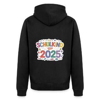 School Child 2025 School Enrollment Back to School - Unisex Premium Organic Zip Hoodie - black - Back - Nico (187cm)