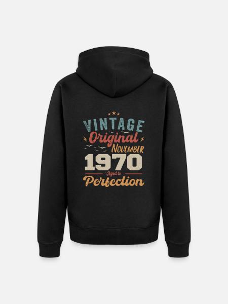 Legendary since November 1970 - 1970 - Unisex Premium Organic Zip Hoodie - black