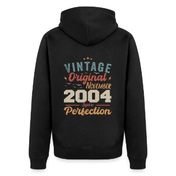 Légendaire depuis novembre 2004 - 2004 - Veste à capuche bio Premium Unisexe - noir - Dos - Nico (187cm)