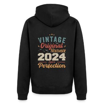 Légendaire depuis novembre 2024 - 2024 - Veste à capuche bio Premium Unisexe - noir - Dos - Nico (187cm)