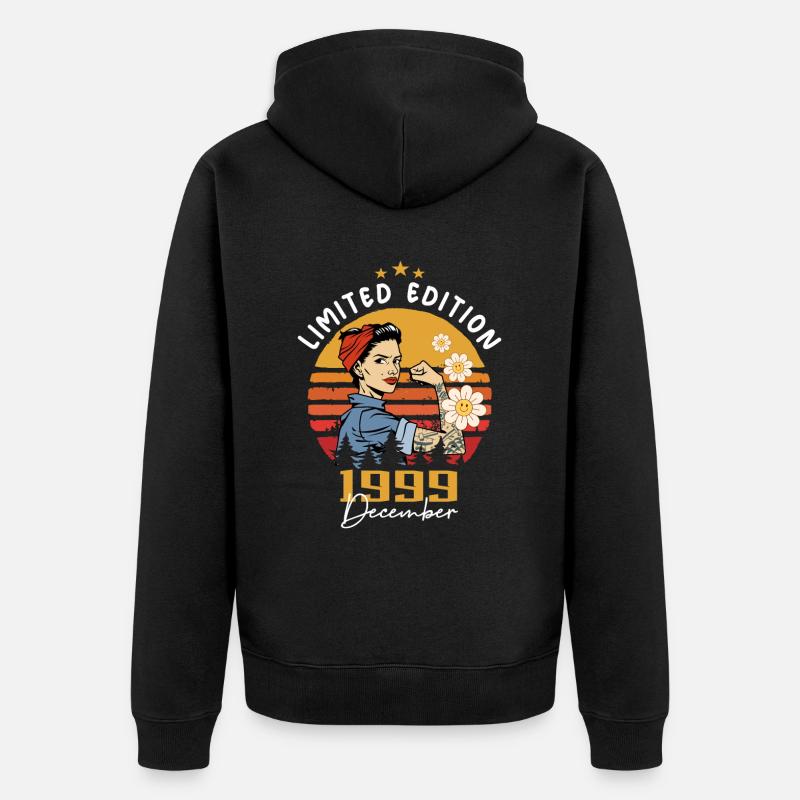 Décembre 1999 Cadeau d’anniversaire Décembre 1999 - Veste à capuche bio Premium Unisexe - noir