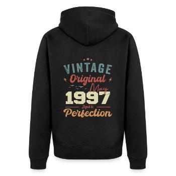 May 1997 Birthday May 1997 Gift May 1997 - Unisex Premium Organic Zip Hoodie - black - Back - Nico (187cm)