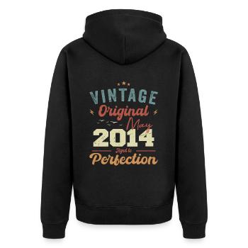 Mai 2014 Anniversaire Mai 2014 Cadeau Mai 2014 - Veste à capuche bio Premium Unisexe - noir - Dos - Nico (187cm)
