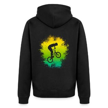 BMX Bicycle Kids Motif Freestyle BMX Rider - Veste à capuche bio Premium Unisexe - noir - Dos - Nico (187cm)