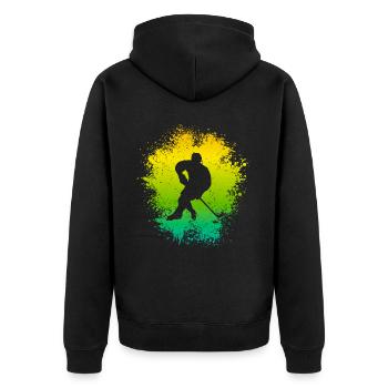 Hockey Enfants Joueurs de hockey sur glace Joueurs de hockey sur glace Joueurs de hockey sur glace - Veste à capuche bio Premium Unisexe - noir - Dos - Nico (187cm)