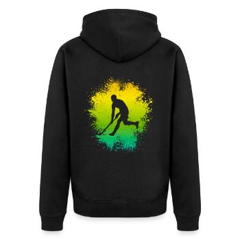 Joueurs de hockey sur gazon Joueurs de hockey Hockey Enfants - Veste à capuche bio Premium Unisexe - noir - Dos - Nico (187cm)