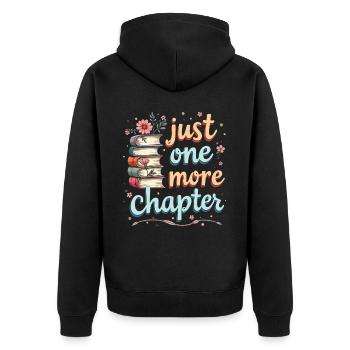 Just One More Chapter Book Reading - Book Lover - Veste à capuche bio Premium Unisexe - noir - Dos - Nico (187cm)