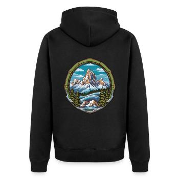 Alpinisme des - Veste à capuche bio Premium Unisexe - noir - Dos - Nico (187cm)