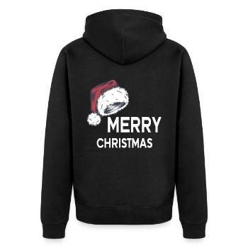 Joyeux Noël Père Noël Bonnet - Veste à capuche bio Premium Unisexe - noir - Dos - Nico (187cm)