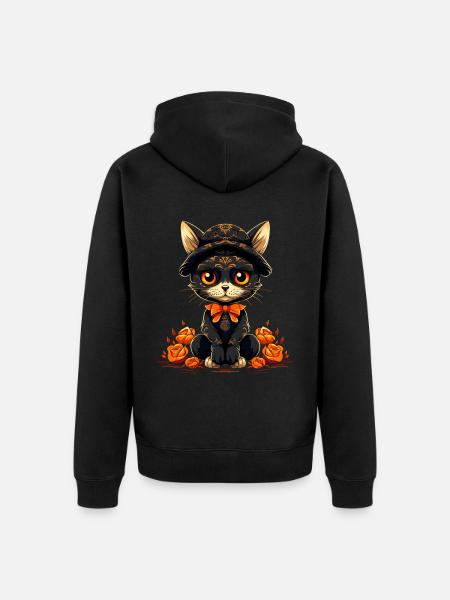 Chat mexicain 8 - Veste à capuche bio Premium Unisexe - noir