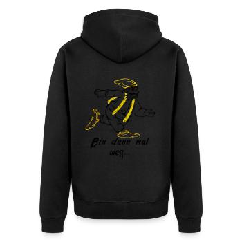 Zwerg comic - Unisex Premium Bio Zip Hoodie - Schwarz - Hinten - Nico (187cm)