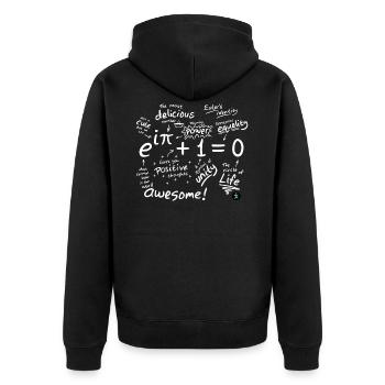 L’identité d’Euler - Veste à capuche bio Premium Unisexe - noir - Dos - Nico (187cm)