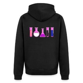 Tubes à essai Genderfluid Pride - Veste à capuche bio Premium Unisexe - noir - Dos - Nico (187cm)