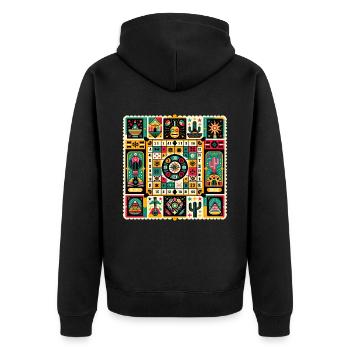 Loteria: Mexico's Bingo Fiesta - Unisex Premium Organic Zip Hoodie - black - Back - Nico (187cm)