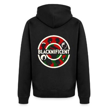 Cercle d’autonomisation - Veste à capuche bio Premium Unisexe - noir - Dos - Nico (187cm)
