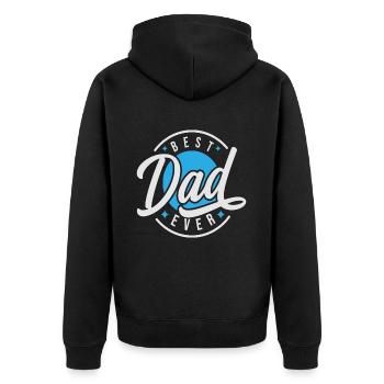Meilleur père jamais amoureux de la fête des pères - Fête des pères - Veste à capuche bio Premium Unisexe - noir - Dos - Nico (187cm)