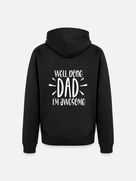 Father's Day - Unisex Premium Organic Zip Hoodie - black