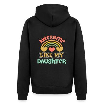 Fête des Pères - Veste à capuche bio Premium Unisexe - noir - Dos - Nico (187cm)