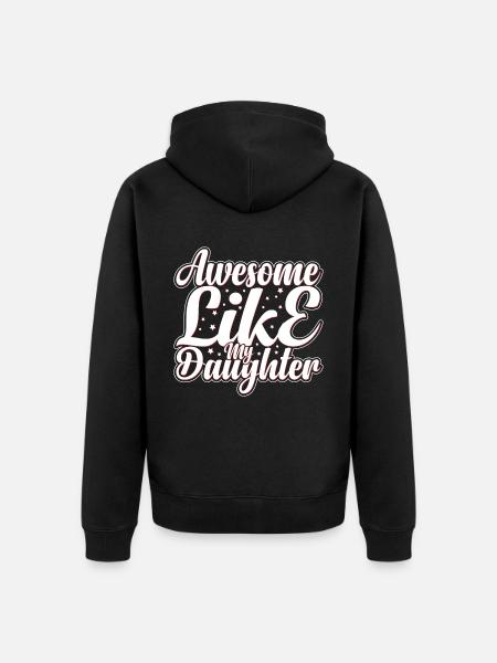 Fars dag - Premium økologisk unisex-hættejakke - sort
