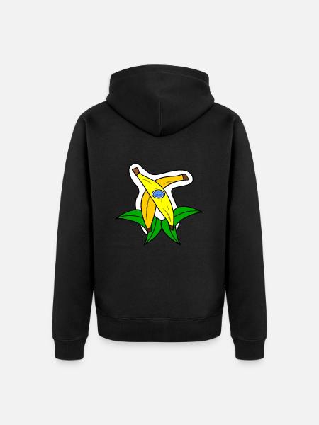 Two bananas - Unisex Premium Bio Zip Hoodie - Schwarz
