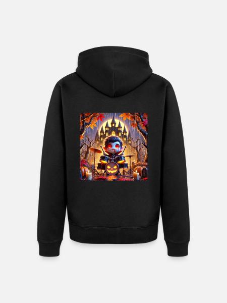 Vampire Halloween Beater - Unisex Premium Organic Zip Hoodie - black