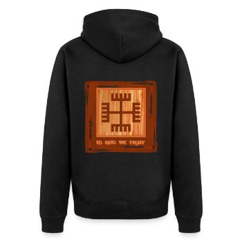 rece boga e 265 - Unisex Premium Organic Zip Hoodie - black - Back - Nico (187cm)