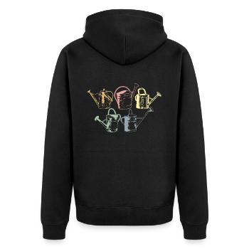 ARROSOIR DE JARDIN - Veste à capuche bio Premium Unisexe - noir - Dos - Nico (187cm)