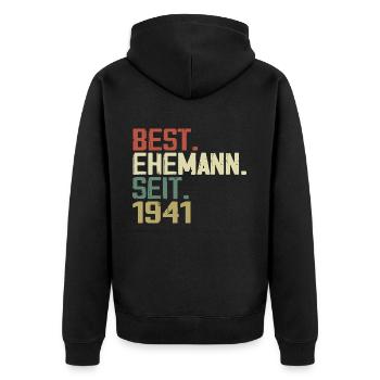 Meilleur mari depuis 1941 Cadeau d’anniversaire 1941 - Veste à capuche bio Premium Unisexe - noir - Dos - Nico (187cm)