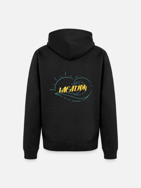 Vacation - vacation time - Unisex Premium Organic Zip Hoodie - black