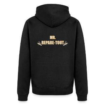 Le bricoleur ultime : Mr. REPARE TOUT - Veste à capuche bio Premium Unisexe - noir - Dos - Nico (187cm)