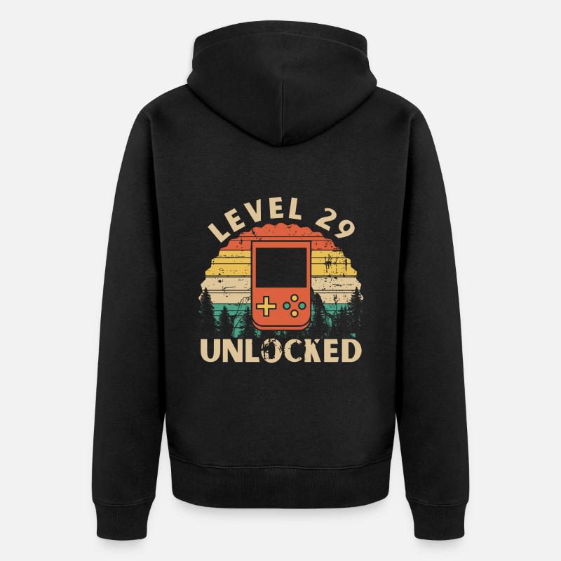 Level 29 Unlocked - Veste à capuche bio Premium Unisexe - noir