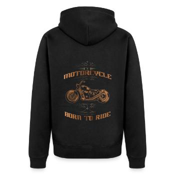 Moto Vintage Moto - Veste à capuche bio Premium Unisexe - noir - Dos - Nico (187cm)