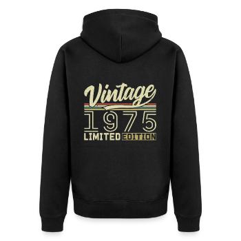 Légende depuis 1975 Né en 1975 Anniversaire 49 ans - Veste à capuche bio Premium Unisexe - noir - Dos - Nico (187cm)