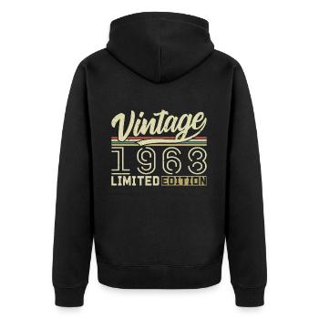 Légende depuis 1968 Né en 1968 Anniversaire 56 ans - Veste à capuche bio Premium Unisexe - noir - Dos - Nico (187cm)