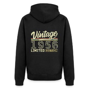 Legend since 1956 Born 1956 Birthday 68 years - Unisex Premium Organic Zip Hoodie - black - Back - Nico (187cm)