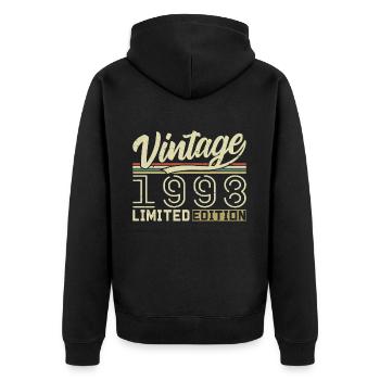 Légende depuis 1998 Né(e) en 1998 Anniversaire 26 ans - Veste à capuche bio Premium Unisexe - noir - Dos - Nico (187cm)