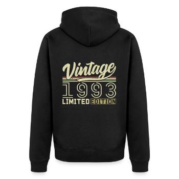 Legend since 1993 Born 1993 Birthday 31 years - Unisex Premium Organic Zip Hoodie - black - Back - Nico (187cm)