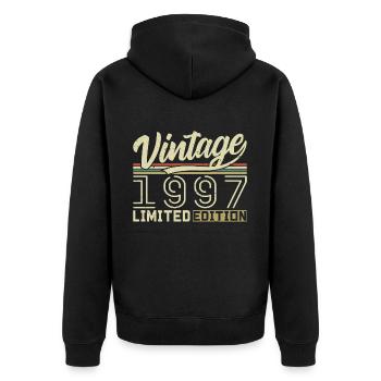 Légende depuis 1997 Né en 1997 Anniversaire 27 ans - Veste à capuche bio Premium Unisexe - noir - Dos - Nico (187cm)