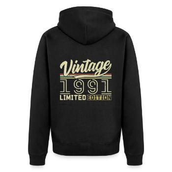 Légende depuis 1991 Né en 1991 Anniversaire 33 ans - Veste à capuche bio Premium Unisexe - noir - Dos - Nico (187cm)