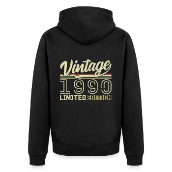 Legend since 1990 Born 1990 Birthday 34 years old - Unisex Premium Organic Zip Hoodie - black - Back - Nico (187cm)