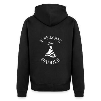JE PEUX PAS J'AI PADDLE - Veste à capuche bio Premium Unisexe - noir - Dos - Nico (187cm)