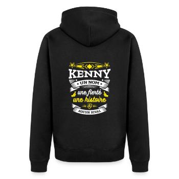 KENNY UN NOM UNE FIERTÉ AUCUN RIVAL - Veste à capuche bio Premium Unisexe - noir - Dos - Nico (187cm)