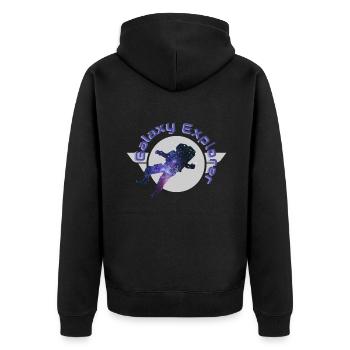 Galaxy Explorer Galaxy Space Astronaut Gift - Unisex Premium Organic Zip Hoodie - black - Back - Nico (187cm)