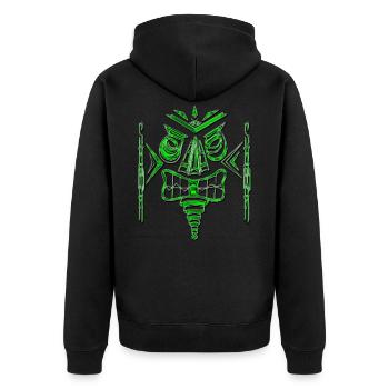 Shaman - Tika - Green - Veste à capuche bio Premium Unisexe - noir - Dos - Nico (187cm)