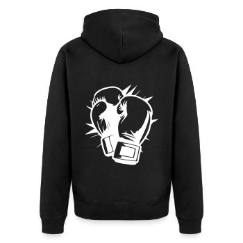 Gants de boxe Symbole Boxe Boxe - Veste à capuche bio Premium Unisexe - noir - Dos - Nico (187cm)