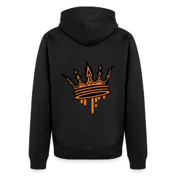 Symbole de la couronne royale - Veste à capuche bio Premium Unisexe - noir - Dos - Nico (187cm)